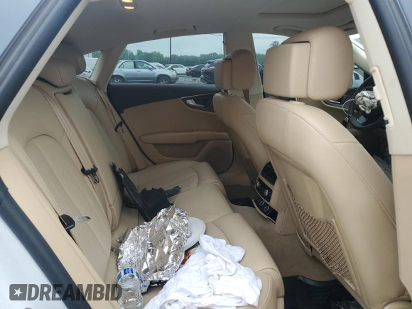 2015 Audi A7 Premium Plus with VIN WAUWGAFC2FN016867, listed as a Copart auction lot 57222335 with 86,014 mi miles and Salvage title. Bid and sale history available at DreamBid. Image 10.