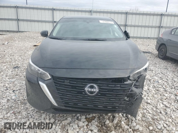 2025 Nissan Sentra S with VIN 3N1AB8BV4SY221733, listed as a Copart auction lot 47888115 with 6,100 mi miles and Salvage title. Bid and sale history available at DreamBid. Image 5.