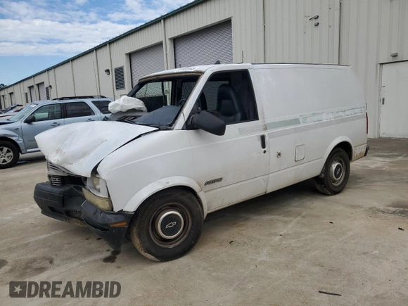 1998 Chevrolet Astro Cargo Van with VIN 1GCDM19W8WB159476, listed as a Copart auction lot 41805445 with 0 mi miles and Salvage Title. Bid and sale history available at carsss.com. Image 1.