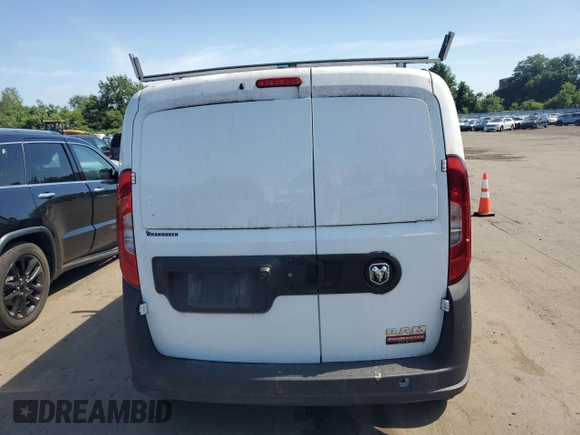 2017 Ram ProMaster City Cargo Tradesman with VIN ZFBERFAB4H6E29848, listed as a Copart auction lot 61831475 with 163,627 mi miles and Clean title. Bid and sale history available at DreamBid. Image 6.