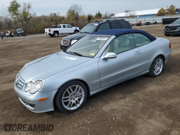 2008 Mercedes-Benz CLK 350 with VIN WDBTK56F08T094129, listed as a Copart auction lot 78360414 with 59,787 mi miles and Salvage Title. Bid and sale history available at DreamBid. Image 1.