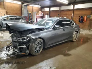 2019 BMW 3 Series 330i xDrive with VIN WBA5R7C55KFH30174, listed as a Copart auction lot 59465155 with Not provided miles and Salvage title. Bid and sale history available at DreamBid. Image 1.