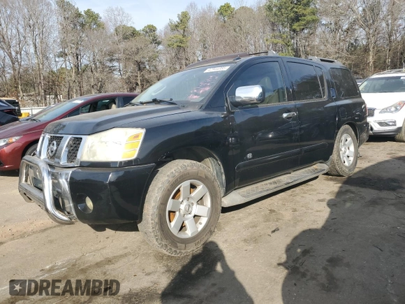 2006 Nissan Armada LE z VIN 5N1AA08A86N734102, wystawiony jako Copart lot #42944385 z przebiegiem 241 609 mil mil oraz Szkoda całkowita • Salvage title. Historia ofert i sprzedaży dostępna na DreamBid. Obrazek 1.