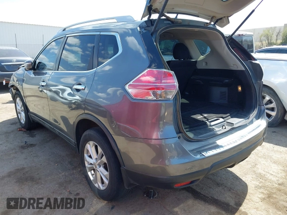2015 Nissan Rogue SL with VIN 5N1AT2MV5FC926023, listed as a IAAI auction lot 41876812 with 120,736 mi miles and . Bid and sale history available at carsss.com. Image 3.