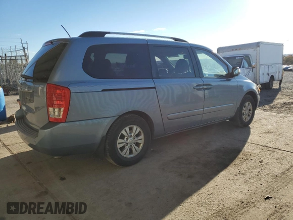 2011 Kia Sedona LX with VIN KNDMG4C78B6383375, listed as a Copart auction lot 76289414 with 198,732 mi miles and Salvage Title. Bid and sale history available at carsss.com. Image 3.