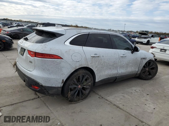 2018 Jaguar F-Pace 30t Portfolio with VIN SADCN2GXXJA321914, listed as a Copart auction lot 84450544 with 115,374 mi miles and Salvage title. Bid and sale history available at DreamBid. Image 3.