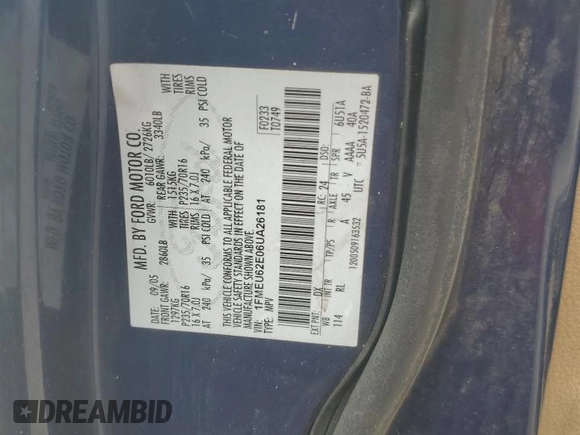 2006 Ford Explorer XLS with VIN 1FMEU62E06UA26181, listed as a Copart auction lot 65353945 with 157,711 mi miles and Salvage title. Bid and sale history available at DreamBid. Image 13.