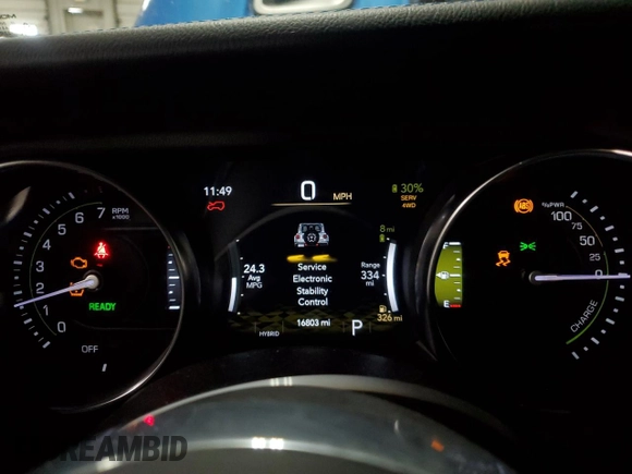 2022 Jeep Wrangler Unlimited Rubicon with VIN 1C4JJXR69NW190564, listed as a Copart auction lot 83703504 with 16,803 mi miles and Salvage title. Bid and sale history available at DreamBid. Image 9.