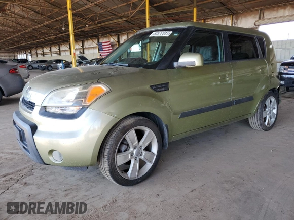 2010 Kia Soul + with VIN KNDJT2A20A7177177, listed as a Copart auction lot 53577815 with 166,213 mi miles and Salvage Title. Bid and sale history available at carsss.com. Image 1.