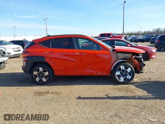 2024 Hyundai Kona SEL with VIN KM8HBCABXRU096414, listed as a IAAI auction lot 41309208 with 7,765 mi miles and . Bid and sale history available at DreamBid. Image 13.