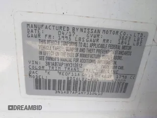 2017 Nissan Sentra S with VIN 3N1AB7AP1HY312612, listed as a IAAI auction lot 42260447 with 110,630 mi miles and . Bid and sale history available at DreamBid. Image 9.