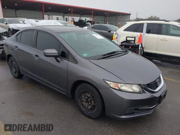 2015 Honda Civic LX with VIN 19XFB2F55FE097408, listed as a IAAI auction lot 41962401 with 124,257 mi miles. Bid and sale history available at carsss.com. Image 1.