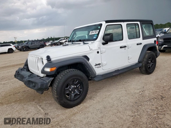 2021 Jeep Wrangler Unlimited Sport S z VIN 1C4HJXDG6MW816651, wystawiony jako Copart lot #60447925 z przebiegiem 53 958 mil mil oraz Szkoda całkowita • Salvage title. Historia ofert i sprzedaży dostępna na DreamBid. Obrazek 1.
