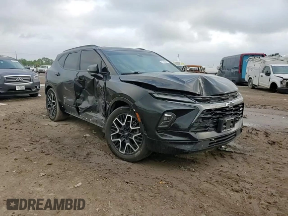 2023 Chevrolet Blazer RS с VIN 3GNKBERS3PS103119, выставлен на аукционе Copart как лот 51830645 с пробегом 34 359 миль миль и Списание • Salvage title. История ставок и продаж доступна на DreamBid. Изображение 10.