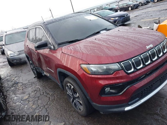 2022 Jeep Compass High Altitude with VIN 3C4NJDCB6NT170350, listed as a IAAI auction lot 41567614 with 60,000 mi miles and . Bid and sale history available at carsss.com. Image 1.
