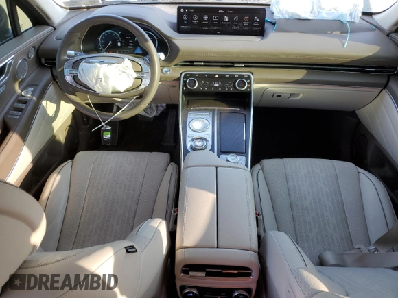 2022 Genesis GV80 with VIN KMUHBDSB1NU096639, listed as a Copart auction lot 47639035 with 25,105 mi miles and Salvage title. Bid and sale history available at DreamBid. Image 8.