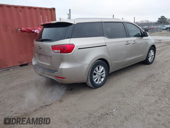 2016 Kia Sedona LX with VIN KNDMB5C12G6087128, listed as a IAAI auction lot 41198283 with 145,944 mi miles. Bid and sale history available at carsss.com. Image 4.