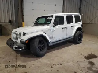 2020 Jeep Wrangler Unlimited Sahara with VIN 1C4HJXEN3LW278275, listed as a Copart auction lot 62286345 with 38,290 mi miles and Salvage title. Bid and sale history available at DreamBid. Image 1.