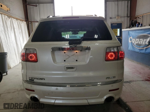 2012 GMC Acadia Denali with VIN 1GKKVTED9CJ203852, listed as a Copart auction lot 59018005 with 110,398 mi miles and Salvage title. Bid and sale history available at DreamBid. Image 6.