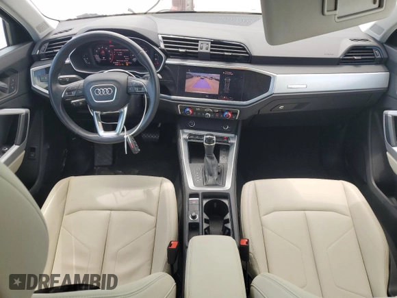 2021 Audi Q3 Premium with VIN WA1AUCF39M1133071, listed as a Copart auction lot 53138115 with 21,639 mi miles and Salvage Title. Bid and sale history available at carsss.com. Image 8.