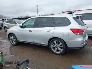 2014 Nissan Pathfinder Platinum with VIN 5N1AR2MM3EC723104, listed as a IAAI auction lot 41903560 with 159,416 mi miles and . Bid and sale history available at DreamBid. Image 14.