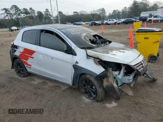 2023 Mitsubishi Mirage Black Edition with VIN ML32AWHJ7PH004793, listed as a Copart auction lot 44710115 with Not provided miles and Salvage title. Bid and sale history available at DreamBid. Image 4.