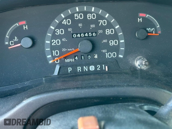 1998 Ford Econoline Cargo with VIN 1FMRE1166WHA45158, listed as a Copart auction lot 50092395 with 46,456 mi miles and Clean Title. Bid and sale history available at DreamBid. Image 8.
