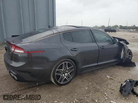 2022 Kia Stinger GT1 with VIN KNAE45LC4N6100200, listed as a Copart auction lot 46288765 with 35,873 mi miles and Non Repairable. Bid and sale history available at DreamBid. Image 3.