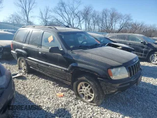 1999 Jeep Grand Cherokee Limited with VIN 1J4GW68SXXC713416, listed as a Copart auction lot 88296395 with 0 mi miles and Non Repairable. Bid and sale history available at carsss.com. Image 4.