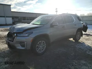 2023 Chevrolet Traverse LT Leather with VIN 1GNEVHKW3PJ325681, listed as a Copart auction lot 46568295 with 21,366 mi miles and Salvage Title. Bid and sale history available at carsss.com. Image 1.