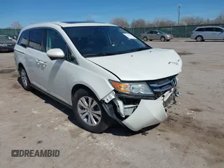 2016 Honda Odyssey EX-L z VIN 5FNRL5H65GB055317, wystawiony jako IAAI lot #41825497 z przebiegiem 117 672 mil mil oraz . Historia ofert i sprzedaży dostępna na DreamBid. Obrazek 1.