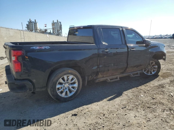 2023 Chevrolet Silverado 1500 Custom with VIN 3GCPDBEK1PG114913, listed as a Copart auction lot 45879175 with Not Provided miles and Salvage Title. Bid and sale history available at DreamBid. Image 3.