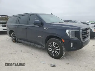 2024 GMC Yukon XL AT4 with VIN 1GKS2HKL9RR255168, listed as a Copart auction lot 43969225 with 12,972 mi miles and Salvage Title. Bid and sale history available at carsss.com. Image 4.