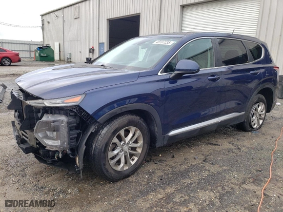 2019 Hyundai Santa Fe SE with VIN 5NMS23AD2KH084640, listed as a Copart auction lot 48397235 with 81,215 mi miles and Salvage Title. Bid and sale history available at carsss.com. Image 1.