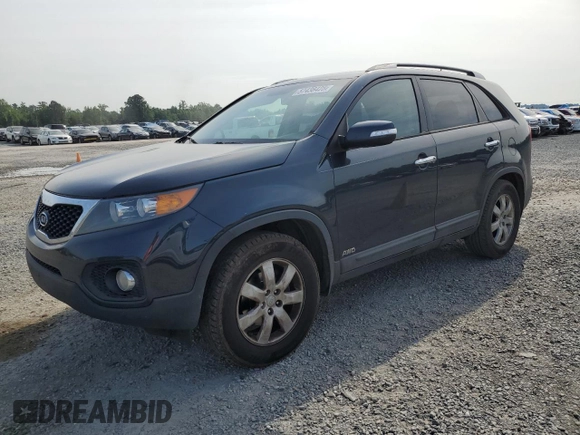 2013 Kia Sorento LX with VIN 5XYKTCA65DG314182, listed as a Copart auction lot 57438425 with 219,691 mi miles and Salvage title. Bid and sale history available at DreamBid. Image 1.