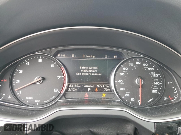 2017 Audi Q7 Premium with VIN WA1AAAF71HD043871, listed as a Copart auction lot 56669065 with 83,187 mi miles and Salvage title. Bid and sale history available at DreamBid. Image 9.