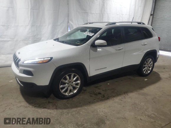 2016 Jeep Cherokee Limited with VIN 1C4PJLDB7GW311702, listed as a Copart auction lot 54344265 with 72,374 mi miles and Clean title. Bid and sale history available at DreamBid. Image 1.