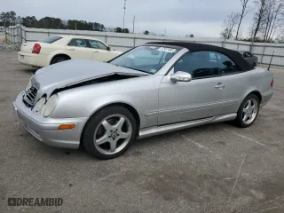 2002 Mercedes-Benz CLK-Class with VIN WDBLK70G02T110981, listed as a Copart auction lot 47587495 with 149,782 mi miles and Salvage Title. Bid and sale history available at carsss.com. Image 1.