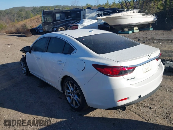 2015 Mazda 6 i Grand Touring with VIN JM1GJ1W56F1221951, listed as a IAAI auction lot 41661522 with 183,288 mi miles and . Bid and sale history available at carsss.com. Image 3.