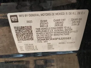2023 Chevrolet Blazer LT with VIN 3GNKBCR45PS220593, listed as a IAAI auction lot 42416495 with 27,314 mi miles and . Bid and sale history available at DreamBid. Image 9.