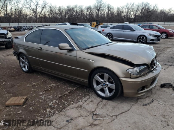 2006 BMW 3 Series 325Ci with VIN WBABD334X6PL09095, listed as a Copart auction lot 88348015 with 126,406 mi miles and Salvage Title. Bid and sale history available at carsss.com. Image 4.