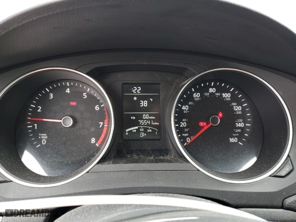 2017 Volkswagen Jetta 1.4T S with VIN 3VW167AJ5HM282645, listed as a Copart auction lot 52574995 with 75,541 mi miles and Salvage Title. Bid and sale history available at carsss.com. Image 9.