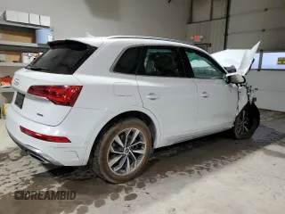 2023 Audi Q5 S line Prestige z VIN WA1FAAFY7P2165319, wystawiony jako Copart lot #83750474 z przebiegiem Nie podano mil oraz Szkoda całkowita • Salvage title. Historia ofert i sprzedaży dostępna na DreamBid. Obrazek 3.