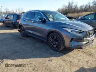 2021 Infiniti QX50 LUXE with VIN 3PCAJ5BB3MF112859, listed as a IAAI auction lot 41757354 with 78,835 mi miles. Bid and sale history available at carsss.com. Image 1.