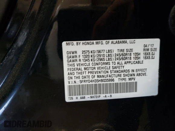 2017 Acura MDX with VIN 5FRYD4H35HB035996, listed as a Copart auction lot 48610825 with 113,366 mi miles and Salvage Title. Bid and sale history available at carsss.com. Image 12.