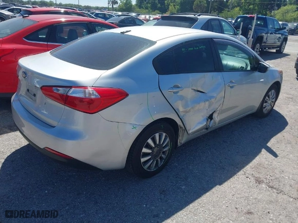2014 Kia Forte LX with VIN KNAFK4A63E5190205, listed as a IAAI auction lot 41844183 with 169666 miles. Bid and sale history available at carsss.com. Image 4.