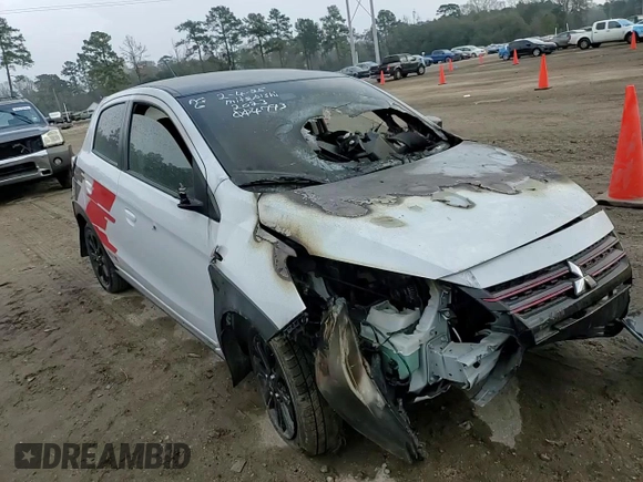 2023 Mitsubishi Mirage Black Edition with VIN ML32AWHJ7PH004793, listed as a Copart auction lot 44710115 with Not provided miles and Salvage title. Bid and sale history available at DreamBid. Image 11.