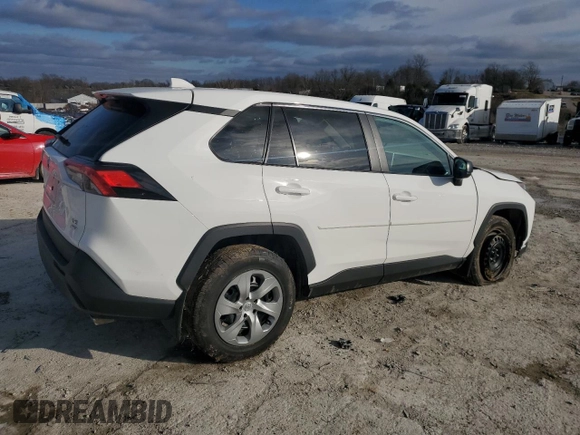 2023 Toyota RAV4 LE with VIN 2T3F1RFV3PC348025, listed as a Copart auction lot 43995355 with 46,155 mi miles and Salvage Title. Bid and sale history available at carsss.com. Image 3.