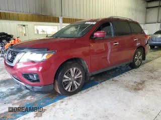 2018 Nissan Pathfinder SV z VIN 5N1DR2MN6JC678305, wystawiony jako Copart lot #54176365 z przebiegiem 114 552 mil mil oraz Szkoda całkowita • Salvage title. Historia ofert i sprzedaży dostępna na DreamBid. Obrazek 1.