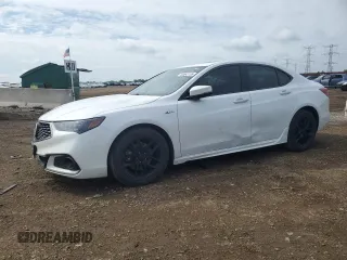 2019 Acura TLX w/A-Spec Pkg with VIN 19UUB3F66KA802141, listed as a Copart auction lot 58843155 with 111,271 mi miles and Salvage title. Bid and sale history available at DreamBid. Image 1.